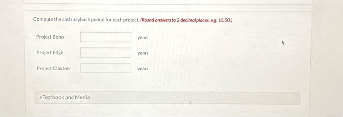 capital investment proposals. Each investment has a useful life of 5 years.