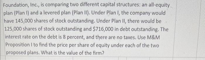 - Please show formula used to get answer in excel- Foundation, Inc.,