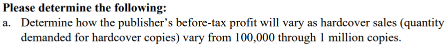 information above Q2. You have been assigned by a publisher to analyze