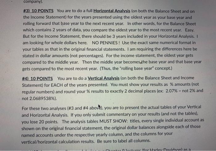 horizontal & vertical analysis for TESLA based on info below company). #3)