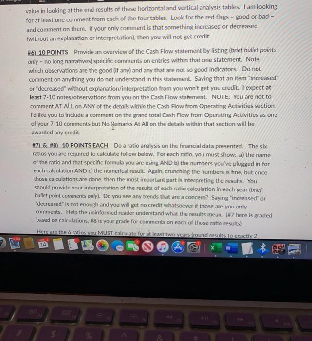 format in your tables as that in the original financial statements. I