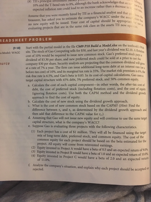  just need answers for part e & f (8) TIl's principal