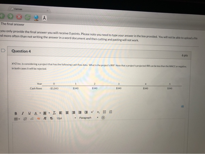  Canvas The final answer ou only provide the final answer you