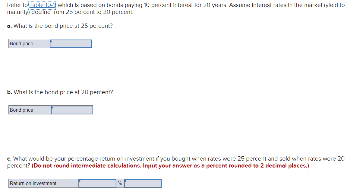 Interest Payment, 20 Years to Maturity) PV of PV of Coupons Principal