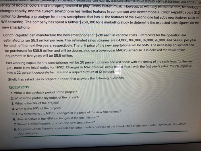 Electronics Conch Republic Electronics is a midsized electronics manufacturer located in Key