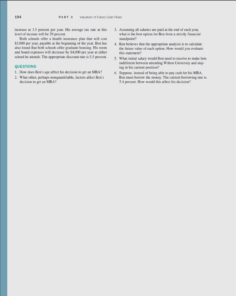 include "opportunity cost" (PV of 2-year salary and 1-year salary) in calculating