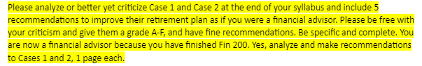  Please analyze or better yet criticize Case 1 and Case 2