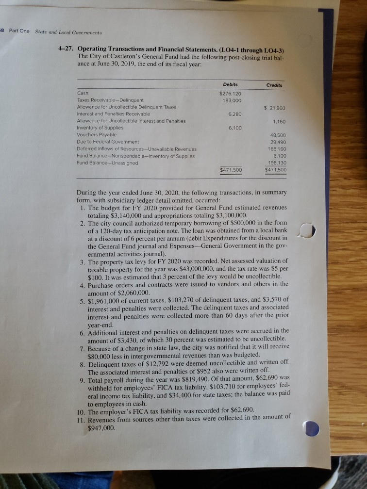  Please answer A and B 8 Part One State and Local