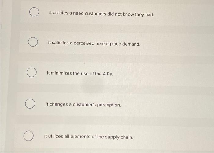 It creates a need customers did not know they had. It satisfies