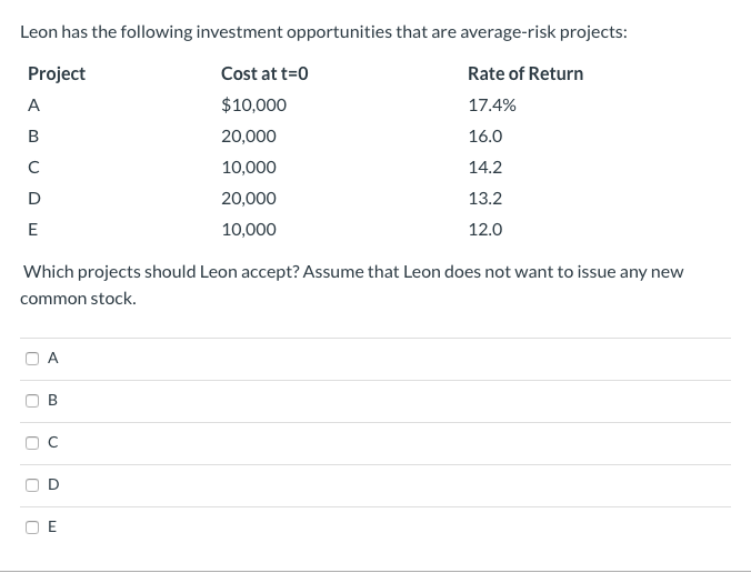 Hello, Read Question: Leon Inc. has the following capital structure, which it
