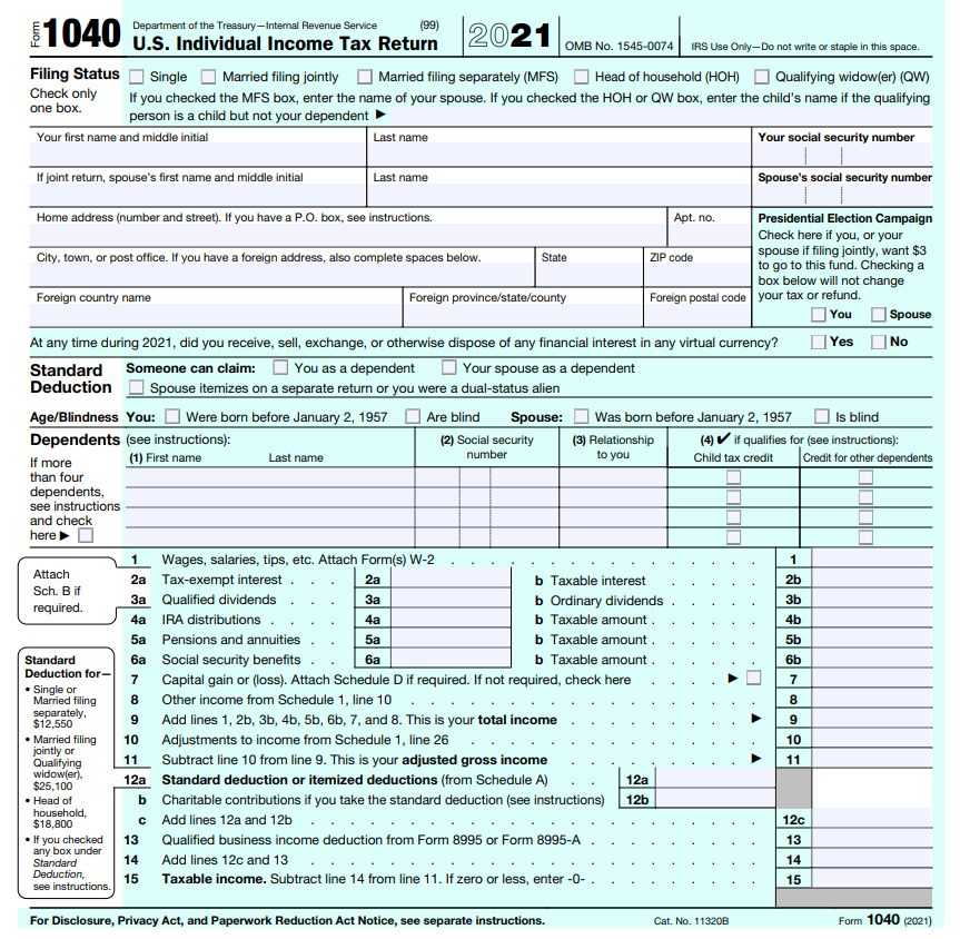 where things go. Tax Return #1 Diego and Deborah Duran Use the
