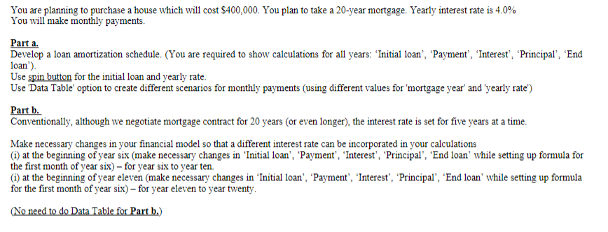 Please Do it in Microsoft Excel. (Provide Excel File if possible) You