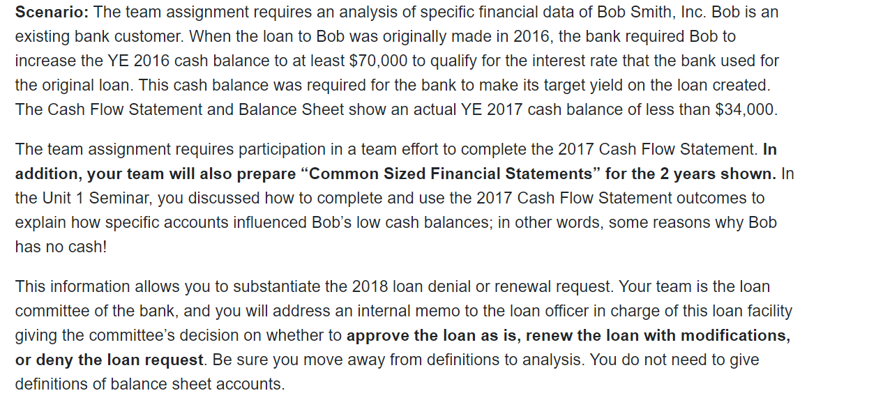SCENARIO! You will demonstrate the ability to solve complex problems by establishing