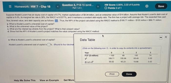  thanks = Homework: HW 7 - Chp 18 Question 3, P18-10