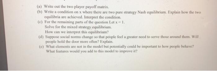 this question you are asked to model a novel situation to demonstrate