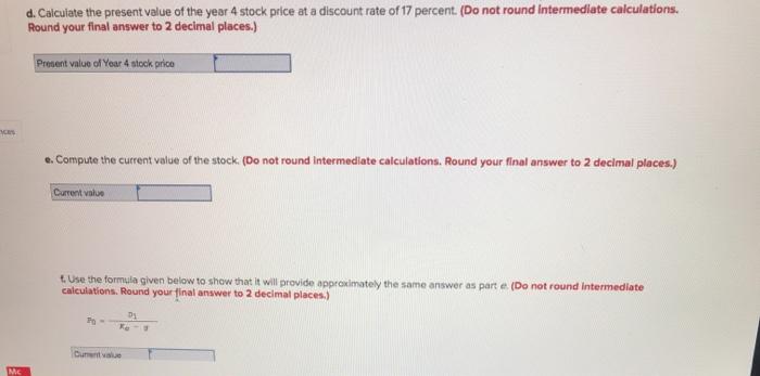 to grow at a constant rate of 6 percent over the next