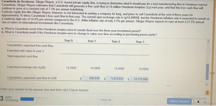 question A and B . Problem 18-1 (algorithmic) Question Help Carambola de