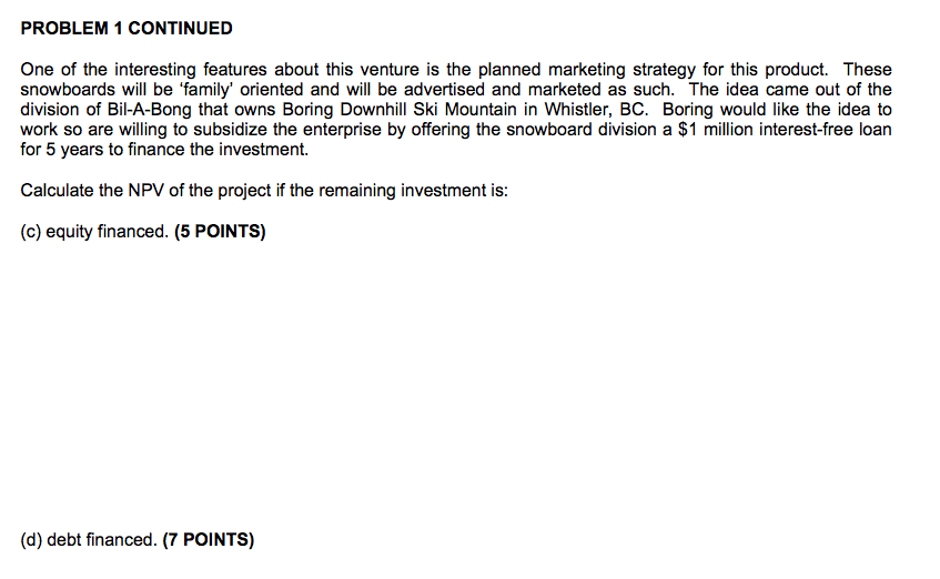 new project. The project itself requires a net investment of $5 million