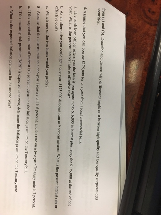  from (a) and (b). Describe and discuss why differences might exist