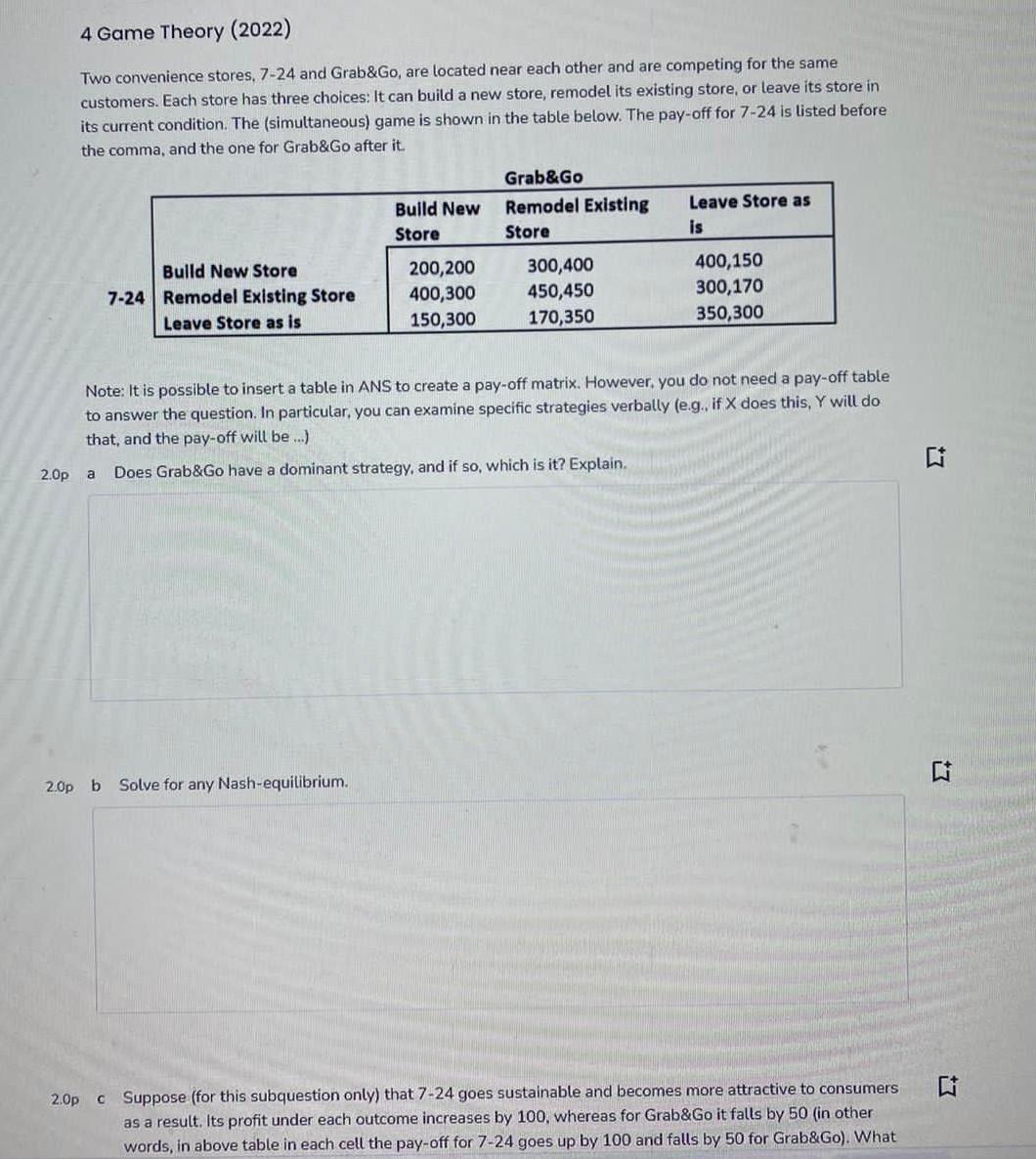  solve in 40 mins i will thumb up 4 Game Theory