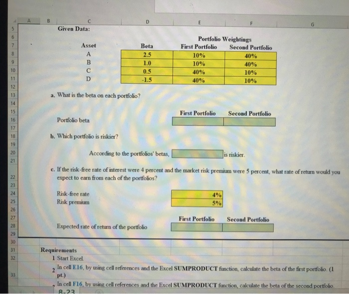 together a portfolio made up of four different stocks. However, you are