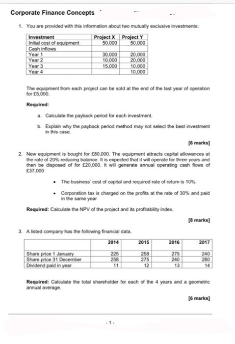 being assessed. Three possible outcomes have been identified and probabilities have been