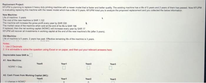  Replicement Project KFUPM is planning to replace it heavy duty printing