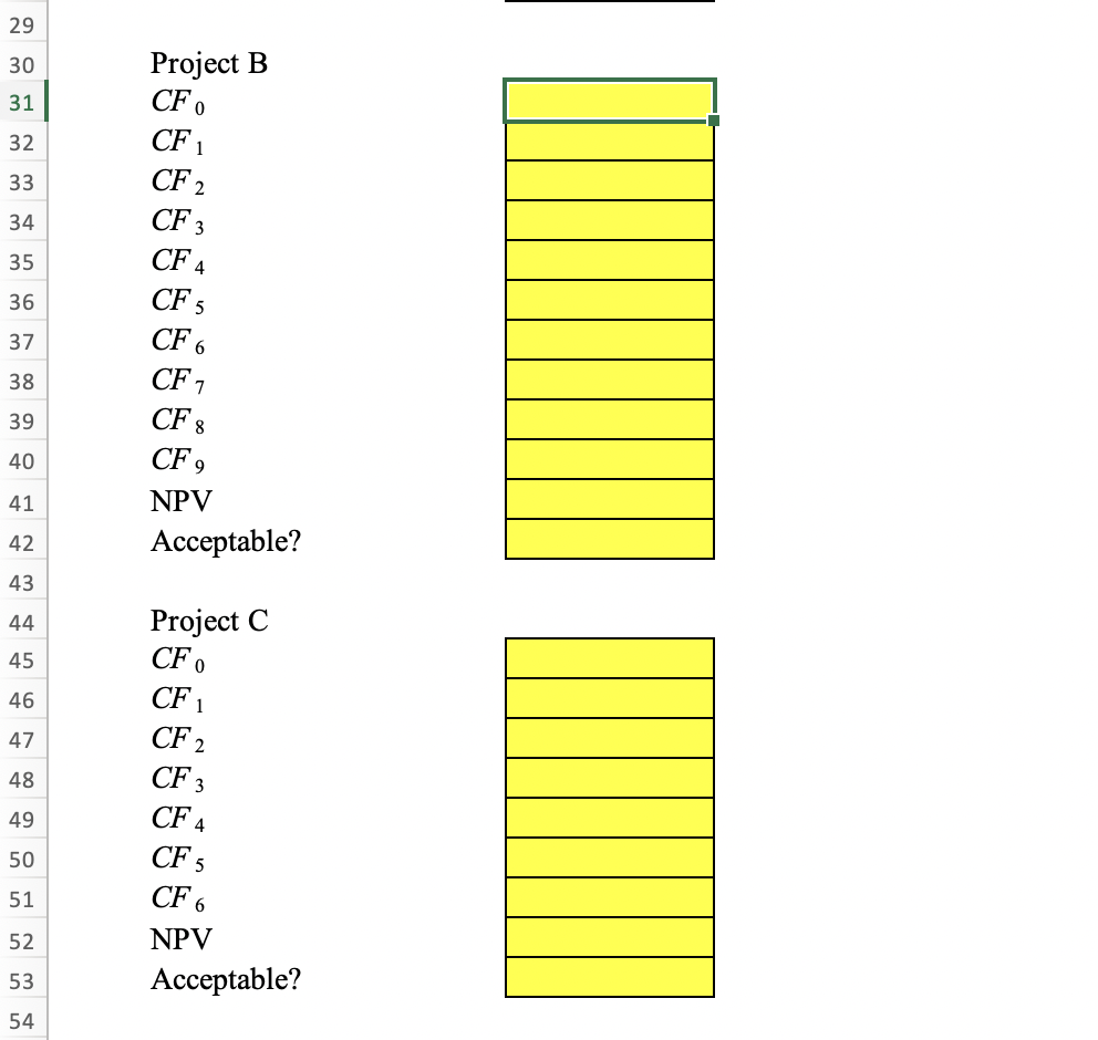 FIRST YELLOW BOX. Net present value: Independent projects Using a 10% cost