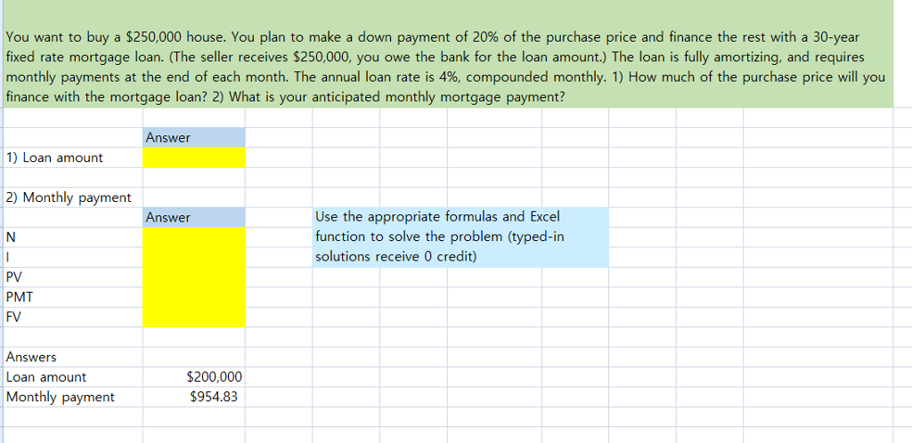 please tell me how to solve this problem by excel function You