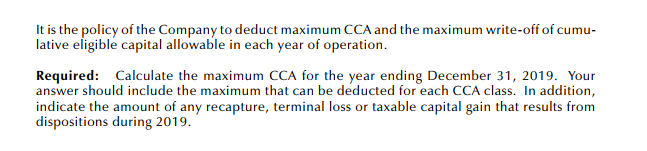taxation year, Bard Ltd. has the following information on depreciable assets in