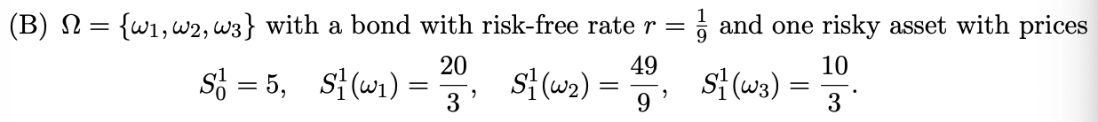 Consider this single period market model, is the model arbitrage free? If