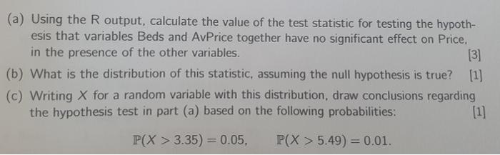 with the following further R code: > anova(1m1) Analysis of Variance Table