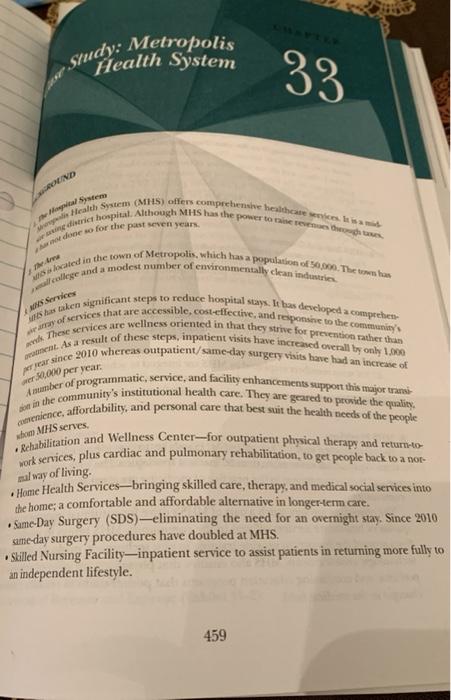  Read Chapter 33 Case Study and Review Exhibits included. Summarize Study: