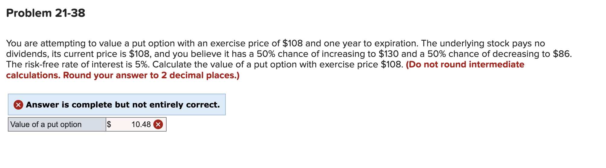 please help find the right answer Problem 21-38 You are attempting