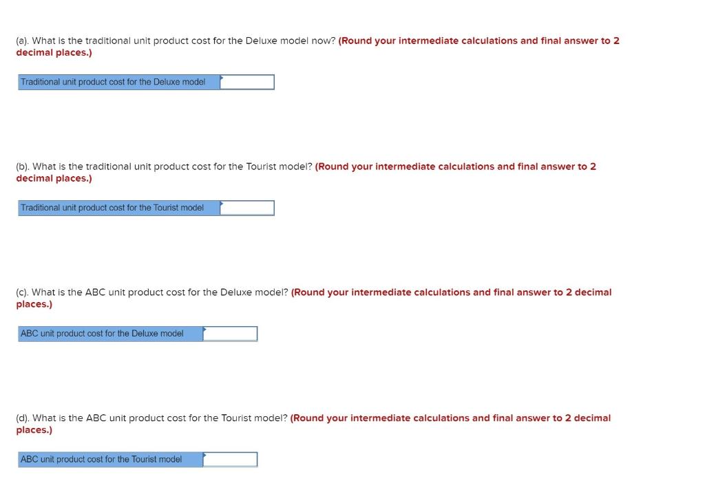 direct labor-hour requirement for the Deluxe model dropped from 5 hours to