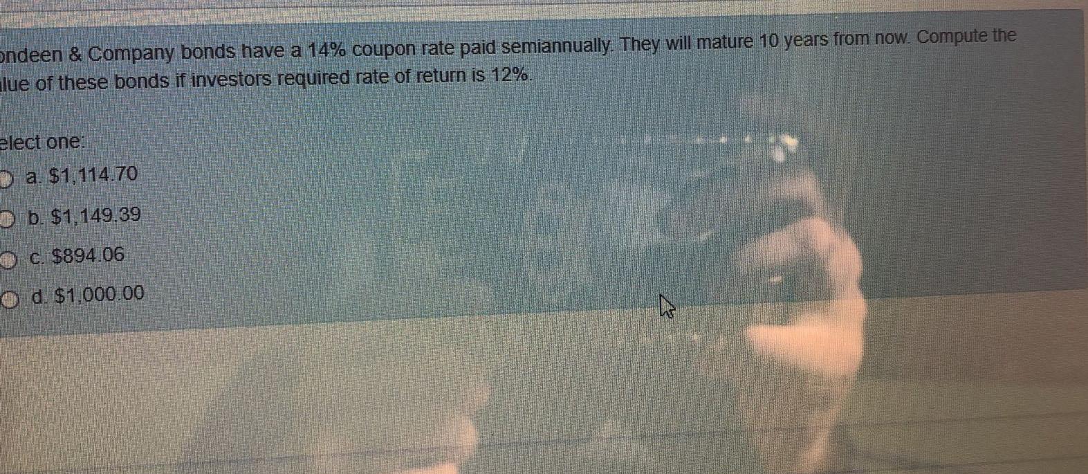 will increase with Select one: a. a decrease in the number of