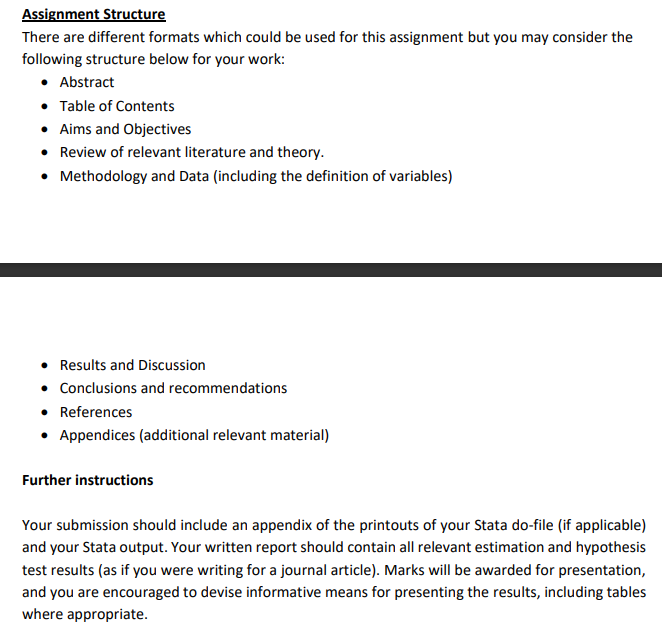 this assignment but you may consider the following structure below for your