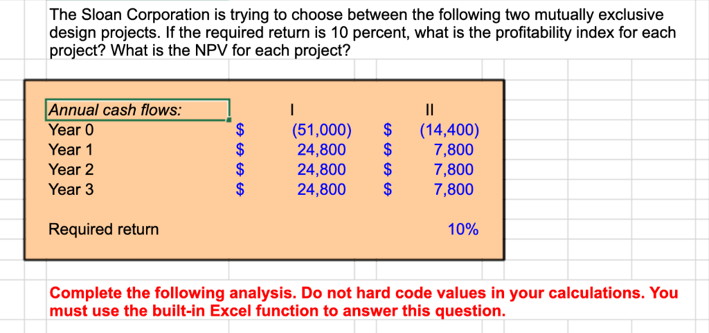PLEASE ANSWER IN EXCEL FORM WITH EXACT FORMULAS USED TO SOLVE. The