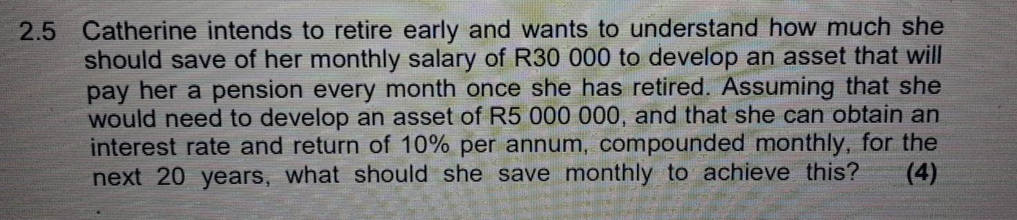 take a R1,5 million payout now or receive an annual payment of