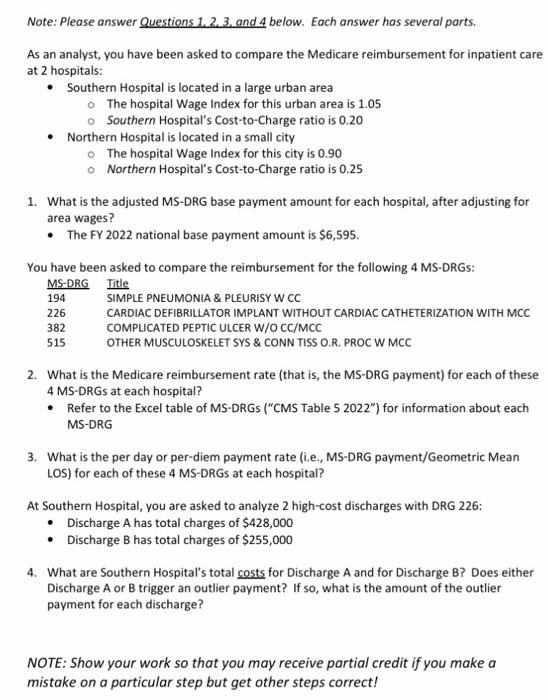  Note: Please answer Questions 1. 2. 3. and 4 below. Each