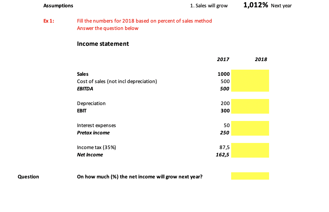 EXERCISE 1 EXERCISE 2 Show the FORMULAS used please In the first