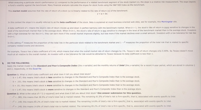  when analyzing a particular stock's performance compared to the performance of