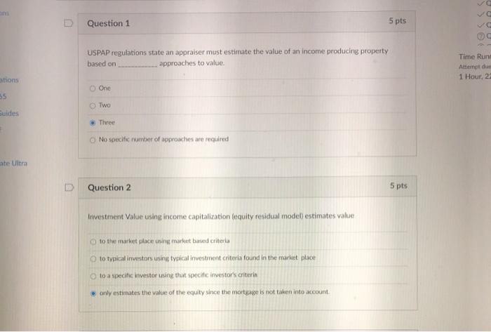 question 12 Question 1 5 pts USPAP regulations state an appraiser must