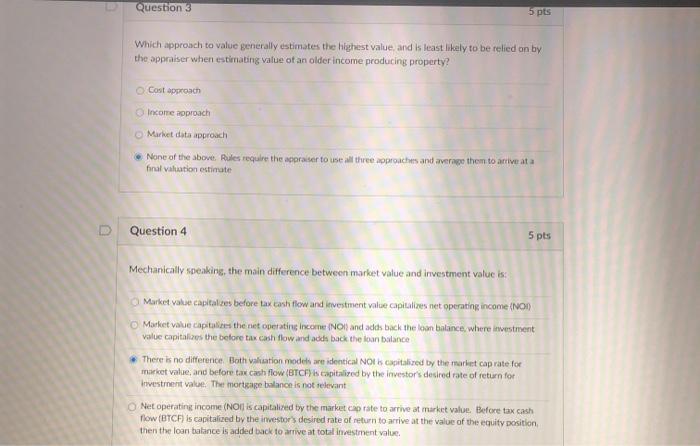 estimate the value of an income producing property based on approaches to