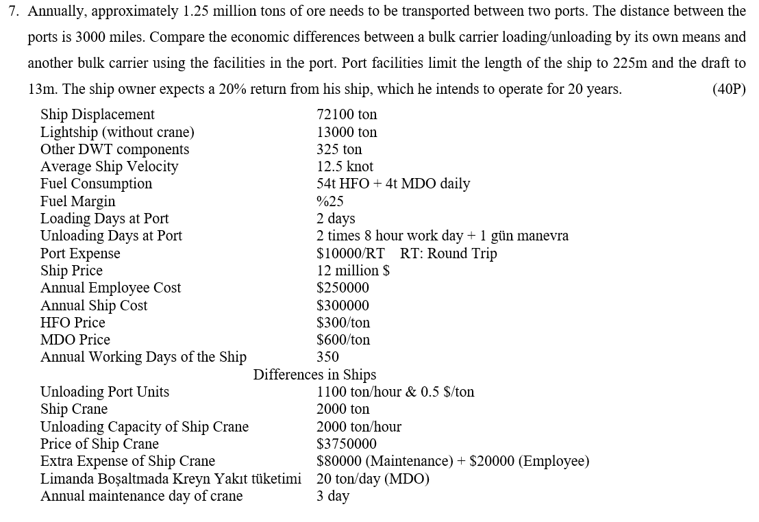 you can solve fast 7. Annually, approximately 1.25 million tons of ore