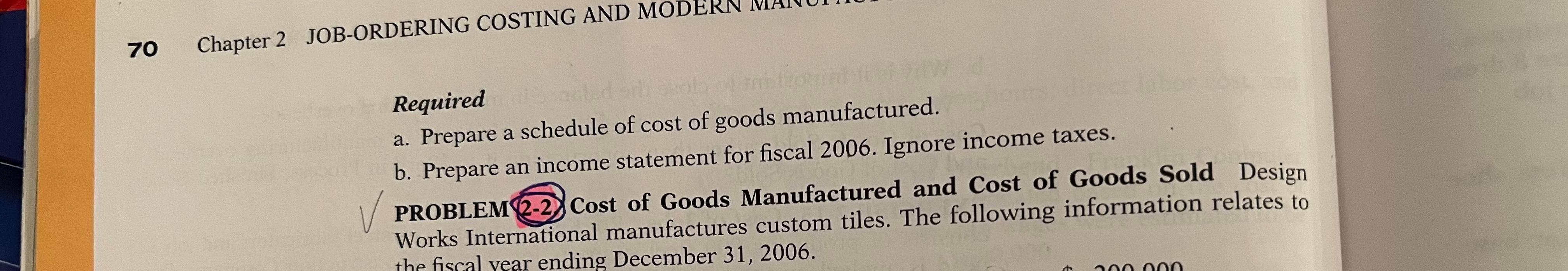 Hello, I kindly ask you to solve this problem 2-1 with Required