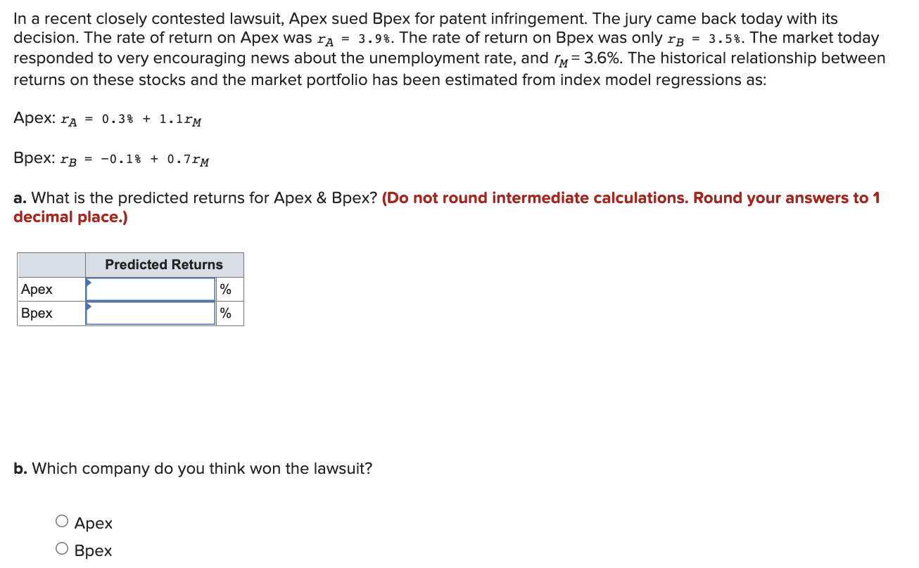  In a recent closely contested lawsuit, Apex sued Bpex for patent
