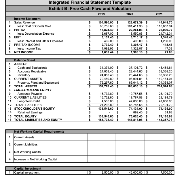 For the following problems, use Exhibit B. Exhibit B has the balance