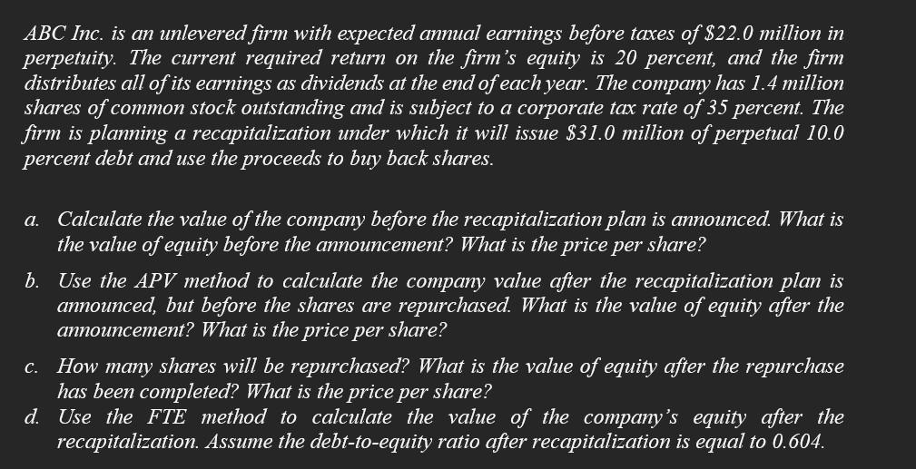 Solve a, b, c, and d. Use the accurate data mentioned