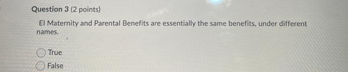  please answer fast, will upvote. Question 3 (2 points) El Maternity